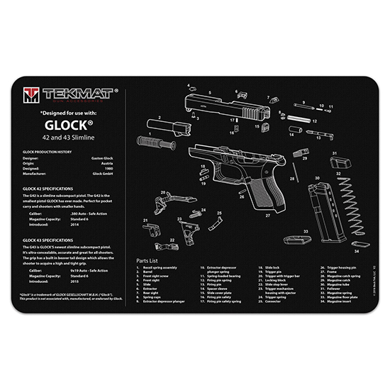 TEKMAT GLOCK 42/43 GUN CLEANING MAT - Hunting Accessories